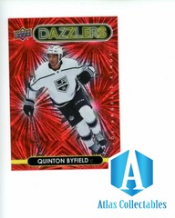 2021-22 Upper Deck Series 1 Dazzlers Red #DZ-23 Quinton Byfield